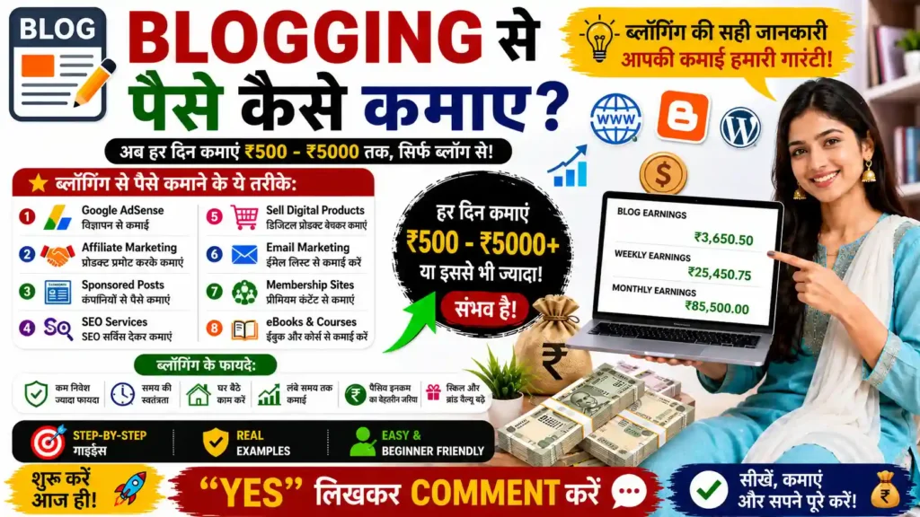 Blogging Se Paise Kaise Kamaye