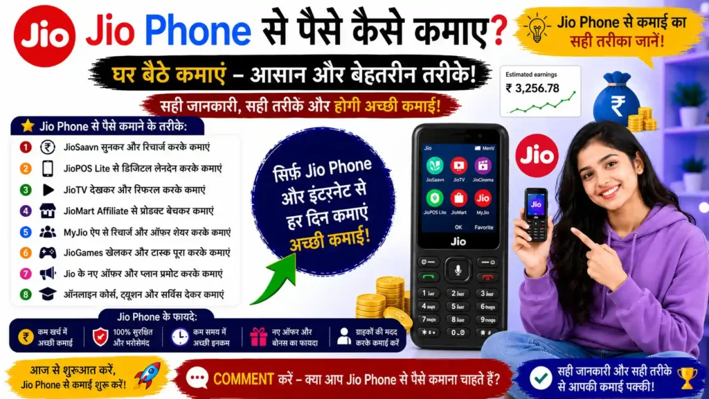 Jio Phone Se Paise Kaise Kamaye