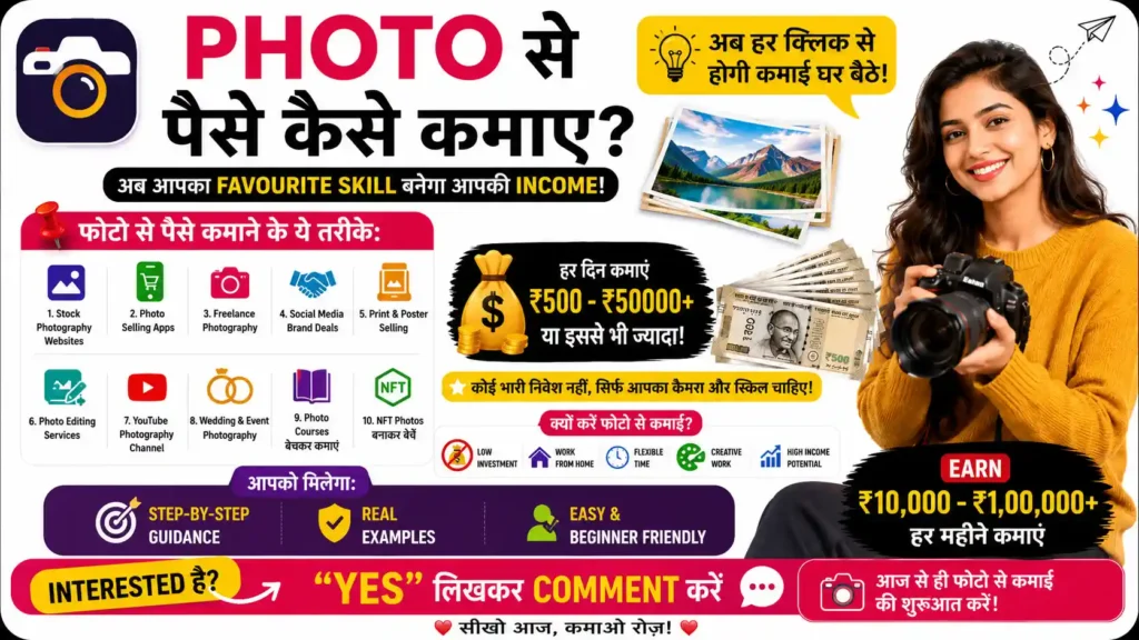 Photo बेचकर पैसे कैसे कमाए