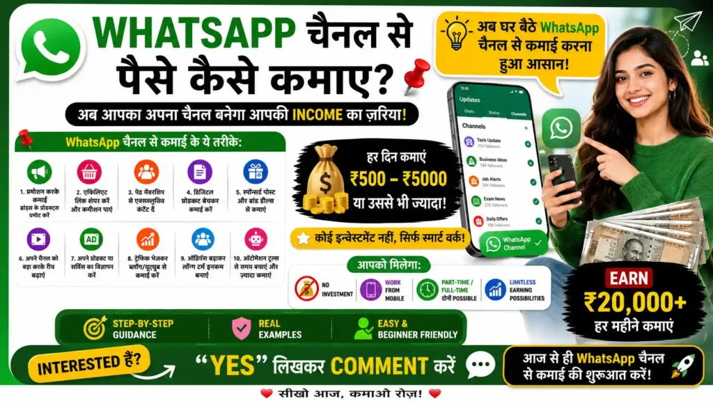 WhatsApp Channel से पैसे कैसे कमाए